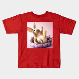 Bunny in Basket Kids T-Shirt